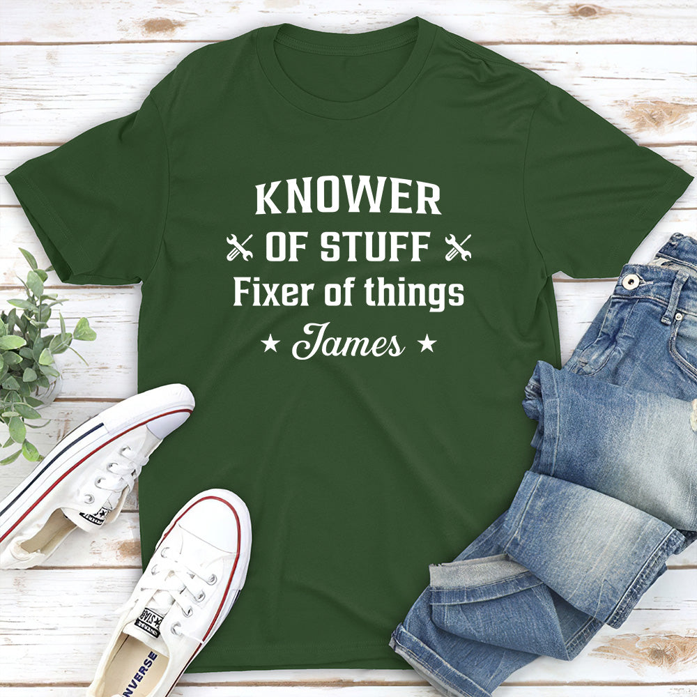 Custom Christmas Anniversary Keepsake Gifts For Husband • Fixer And Knower - Personalized Shirt