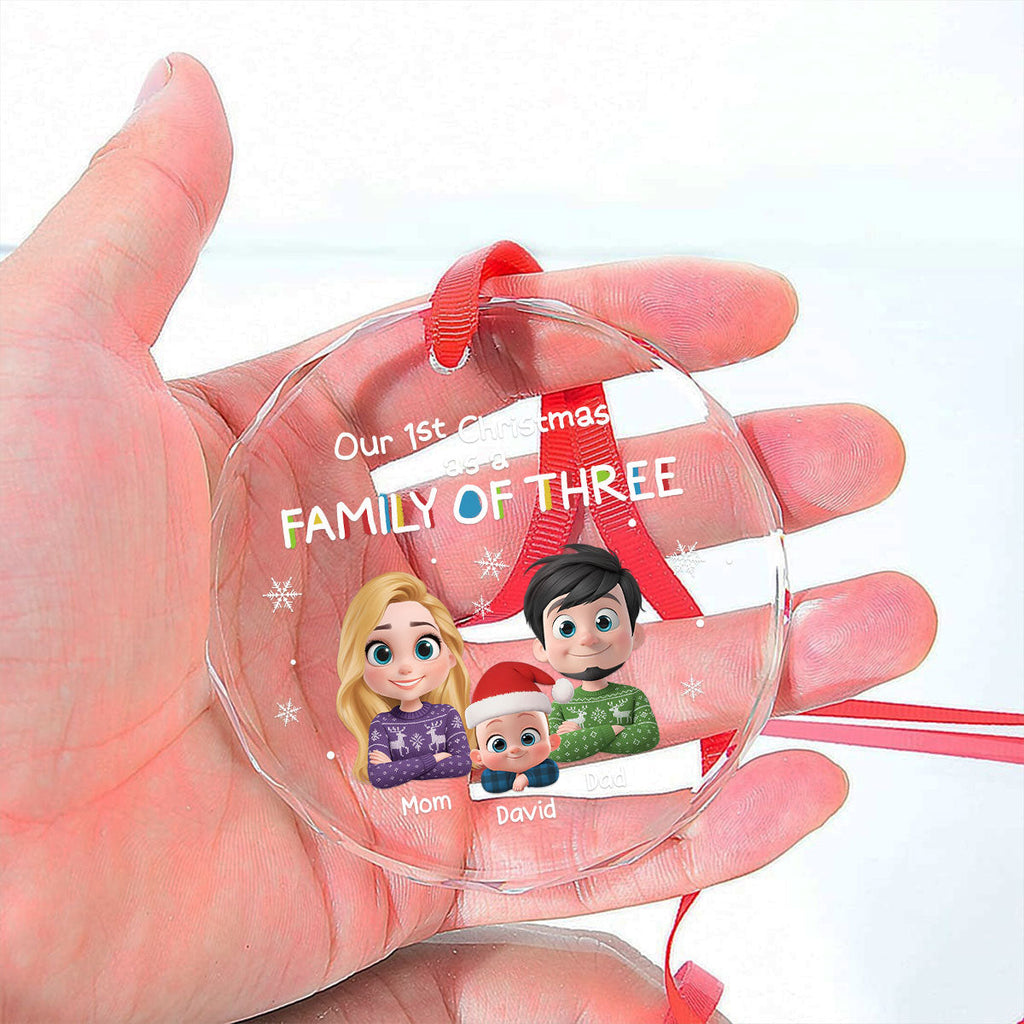 First Christmas With Baby - Personalized Glass Ornament