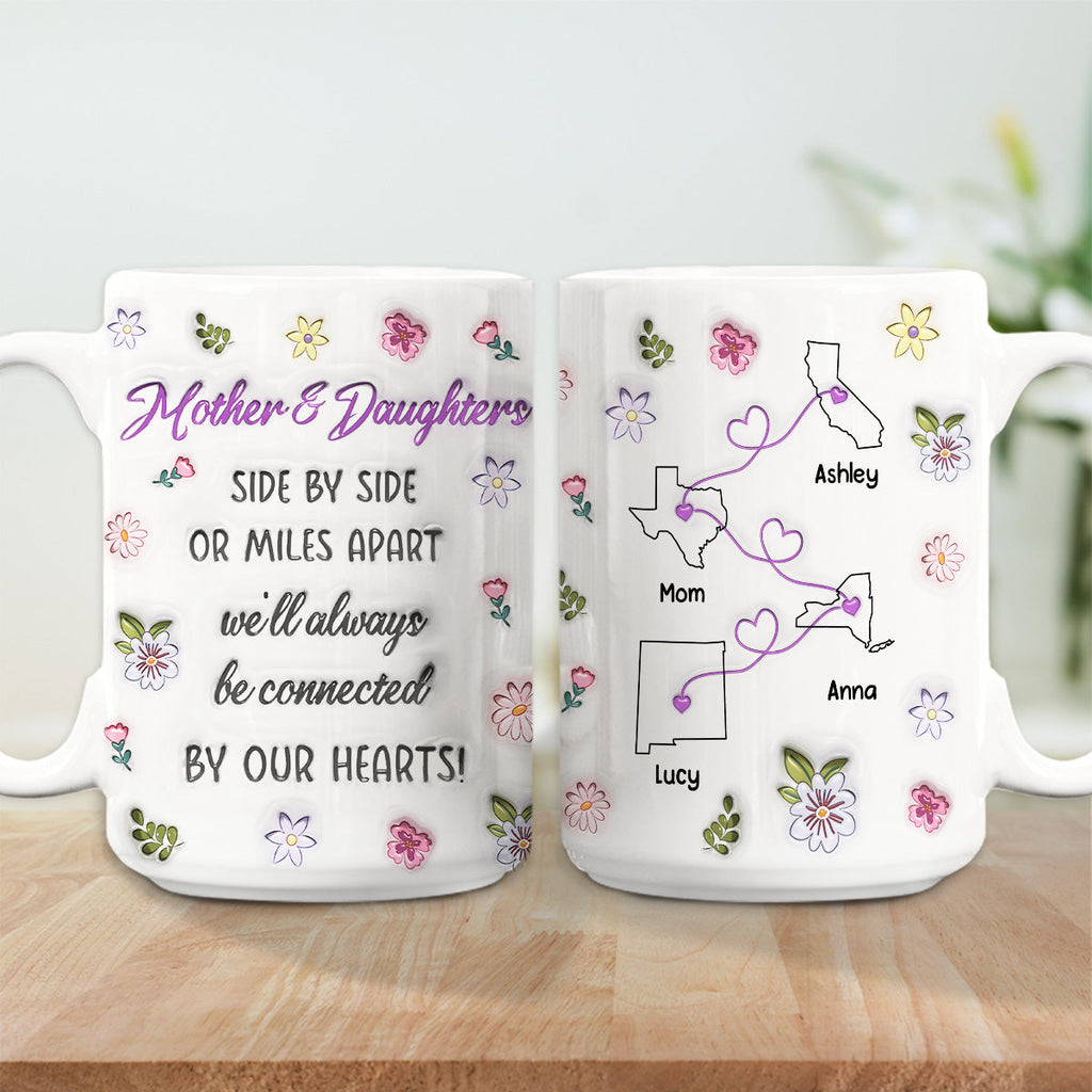 Custom Christmas & Birthday Gift for Mom • Mom And Daughter Unbreakable Bond - Personalized 3D Inflated Effect Mug