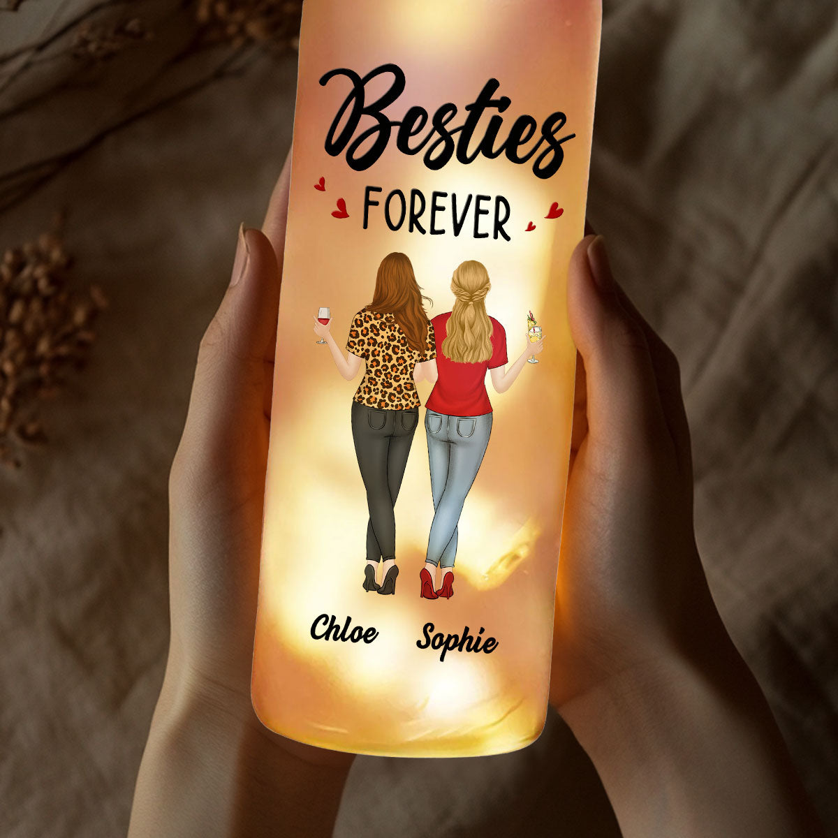 Our Friendship Like Star - Personalized Bottle Lamp