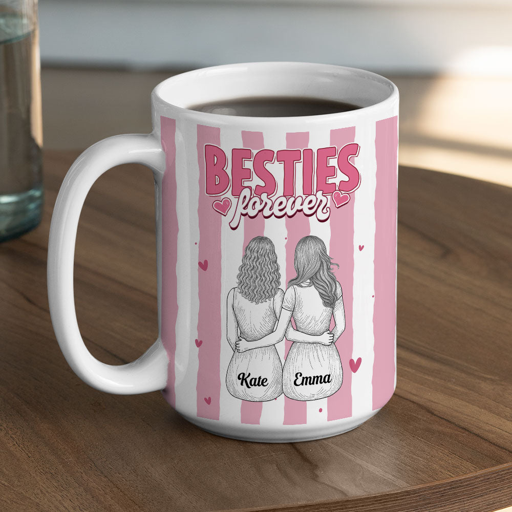 Custom Best Friend, Christmas & Birthday Friendship Keepsake Gift • Sister Friend Always By My Side - Personalized Coffee Mug