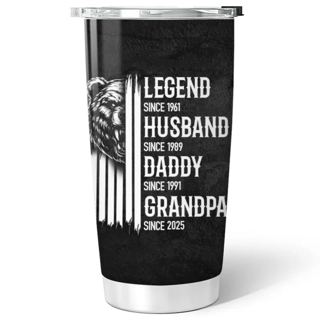 Custom Christmas Birthday Gifts For Dad • A True King - Personalized Tumbler