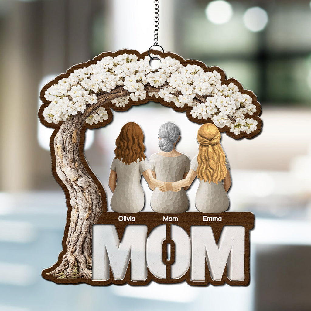 Custom Hanging Decor for Mom Daughter, Mother's Day Gifts • Mom Daughters Sons - Personalized Suncatcher