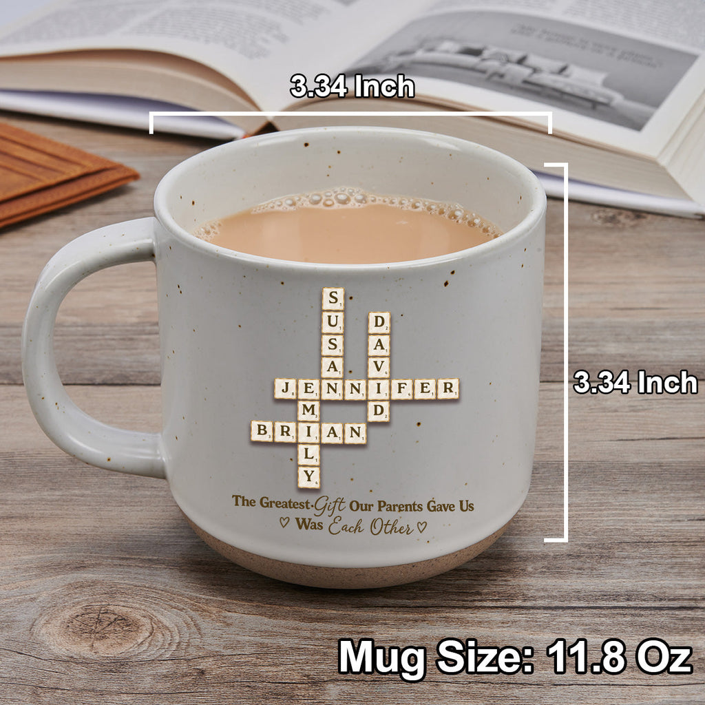 Custom Christmas & Birthday Gift for Brother & Sister • Together Is The Greatest Gift - Personalized Pottery Mug