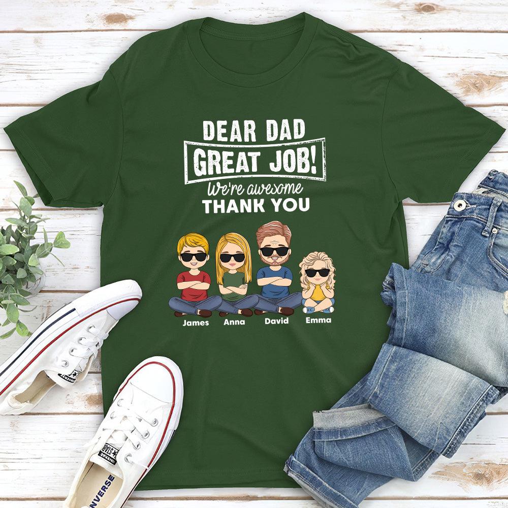Custom Christmas & Birthday Gift for Dad, Grandpa • Great Job Thank You - Personalized Classic T-shirt