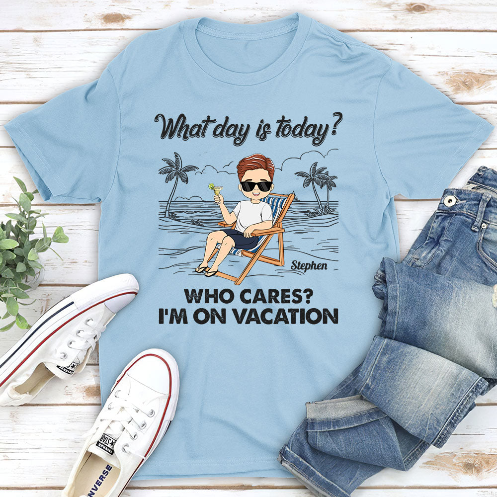 Custom Christmas & Birthday Keepsake Gift • On Vacation - Personalized Shirt