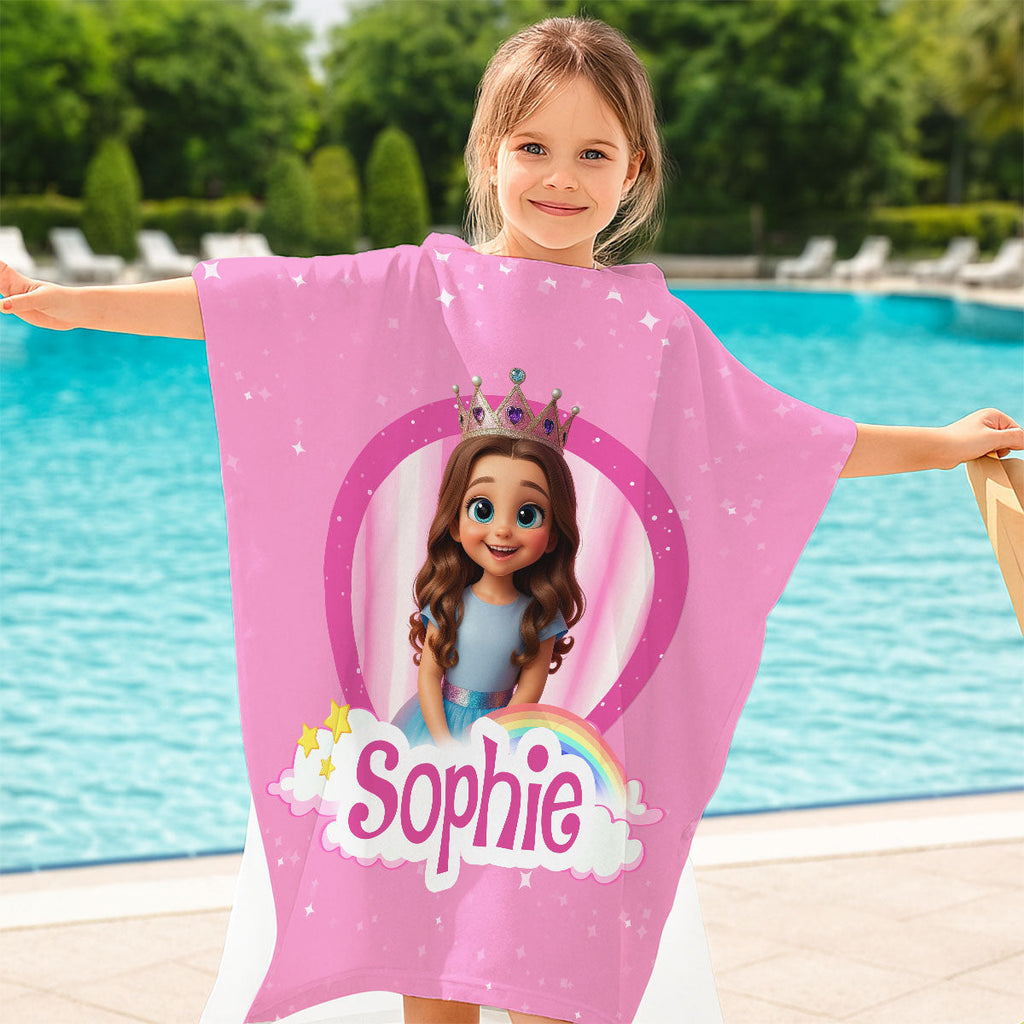 Sparkle Like A Star - Personalized Hooded Beach Towel