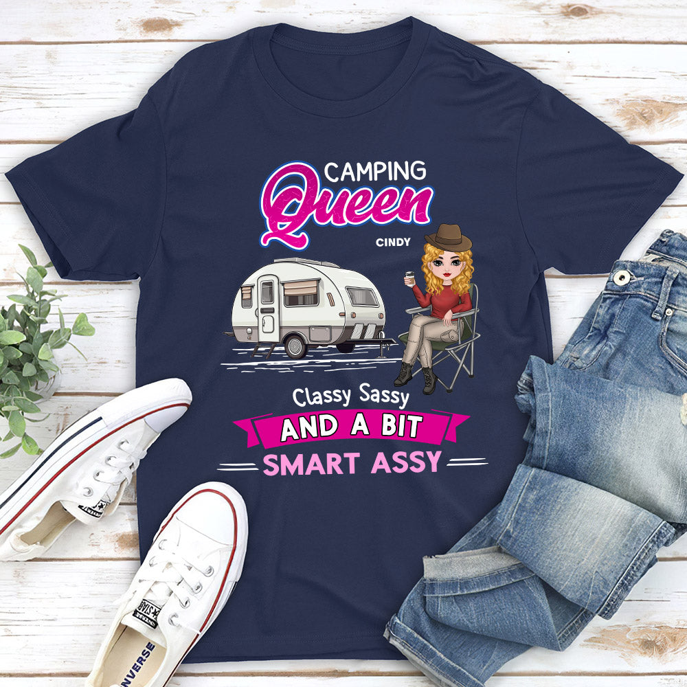 Custom Christmas & Birthday Keepsake Gift • Camping Queen - Personalized Unisex T-shirt