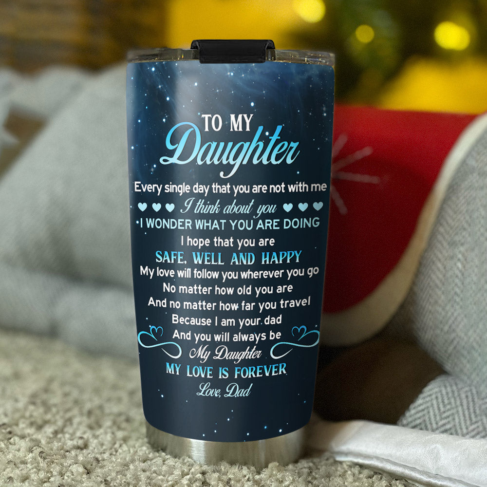 Custom Christmas Birthday Gifts For Dad • Safe, Well And Happy - Personalized Tumbler