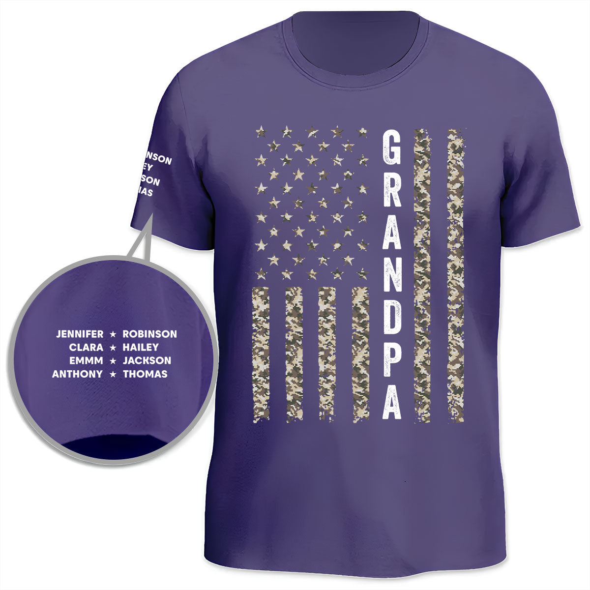 Custom Christmas & Birthday Gift for Dad, Grandpa • The Legend Daddy Papa - Personalized Shirt With Design On Sleeve