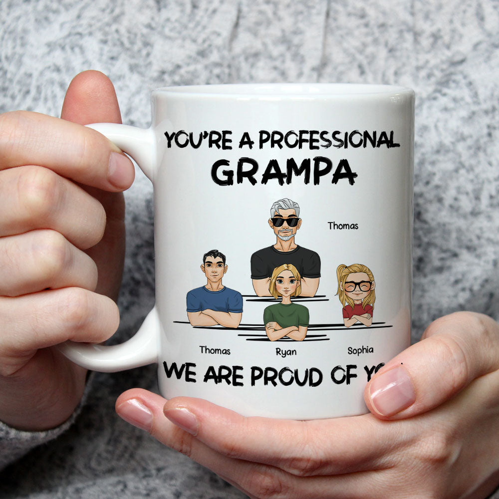 Custom Father's Day, Special Gift for Dad & Grandpa • Professional Grandpa - Personalized Coffee Mug