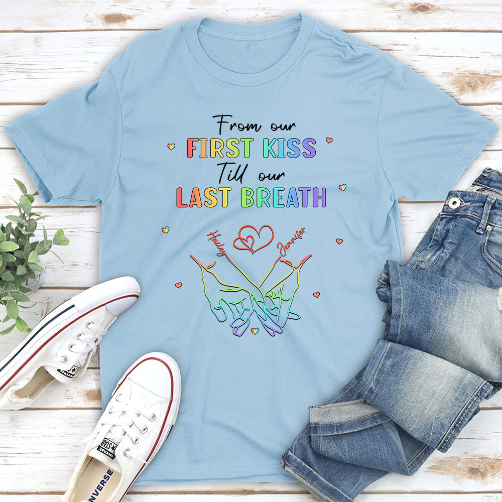 Custom Anniversary Keepsake Gifts For Couple • Love Knows No Gender - Personalized Shirt