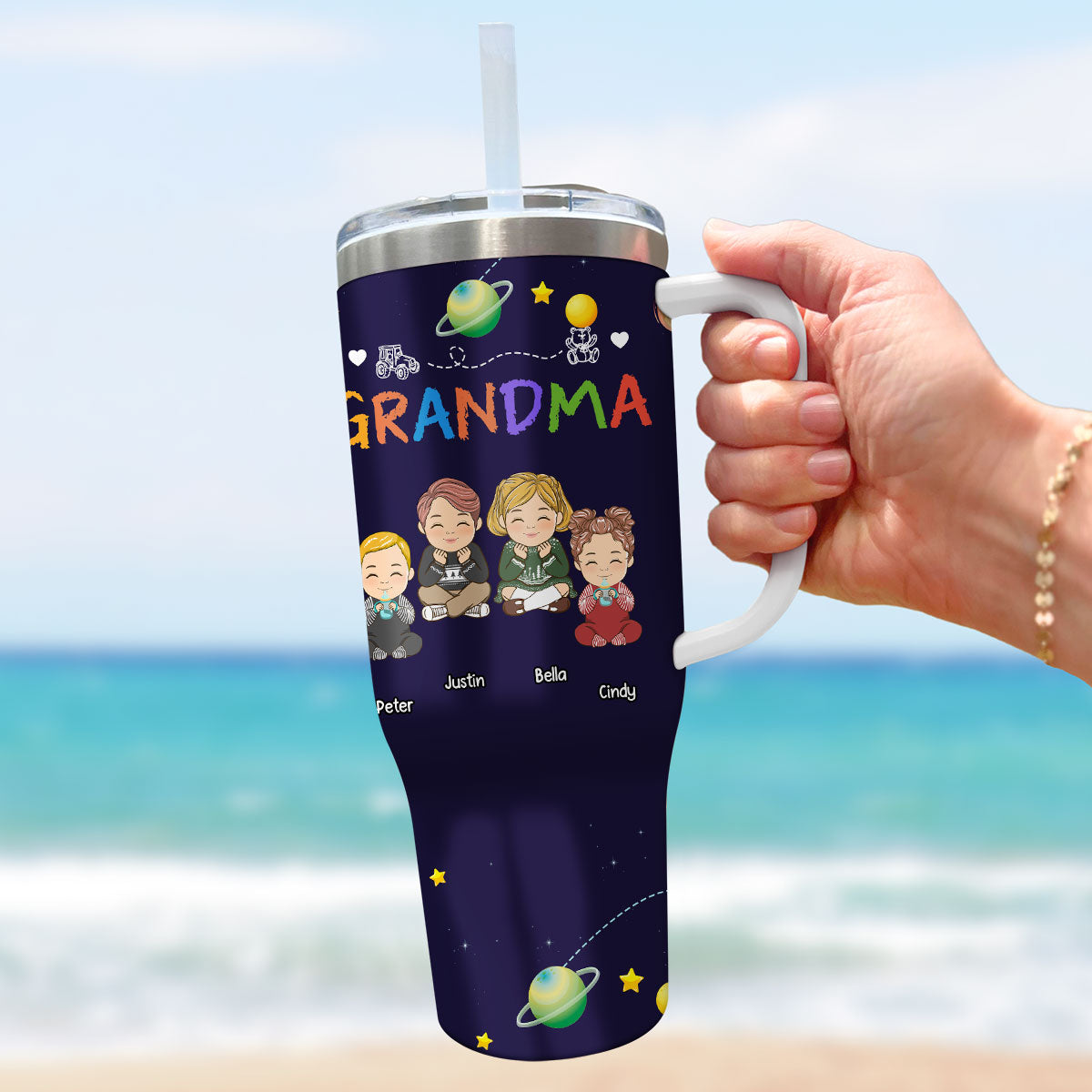 Nana Papa Mommy Daddy - Personalized 40 Oz Tumbler