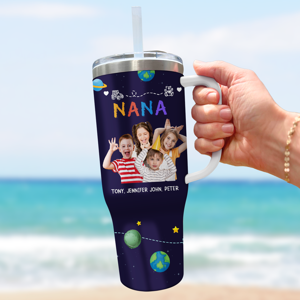 Custom Photo Christmas Birthday Gifts For Mom • Nana Mama Mommy Grandma - Personalized 40 Oz Tumbler