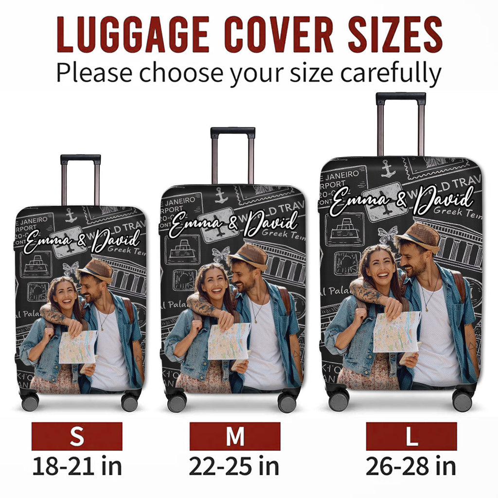 Around The World - Personalized Luggage Cover