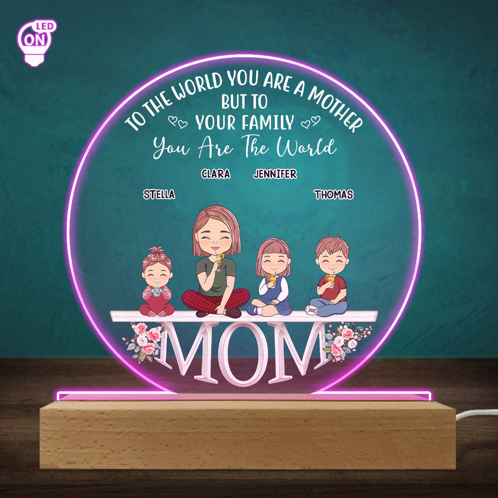 Custom Gift for Mom Grandma, Mother's Day Birthday • Loving Gift For Mommy - Personalized LED Light