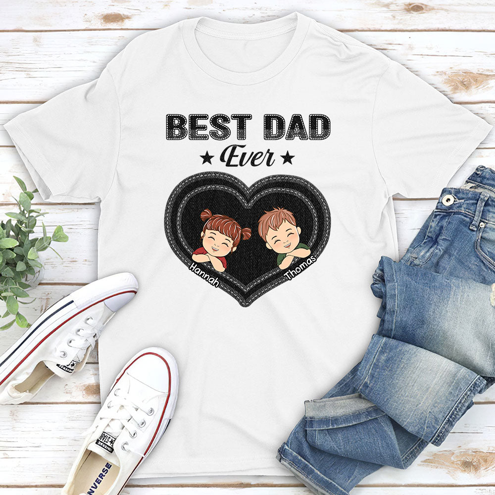 Custom Christmas & Birthday Gift for Dad, Grandpa • Best Dad Papa Ever - Personalized Shirt