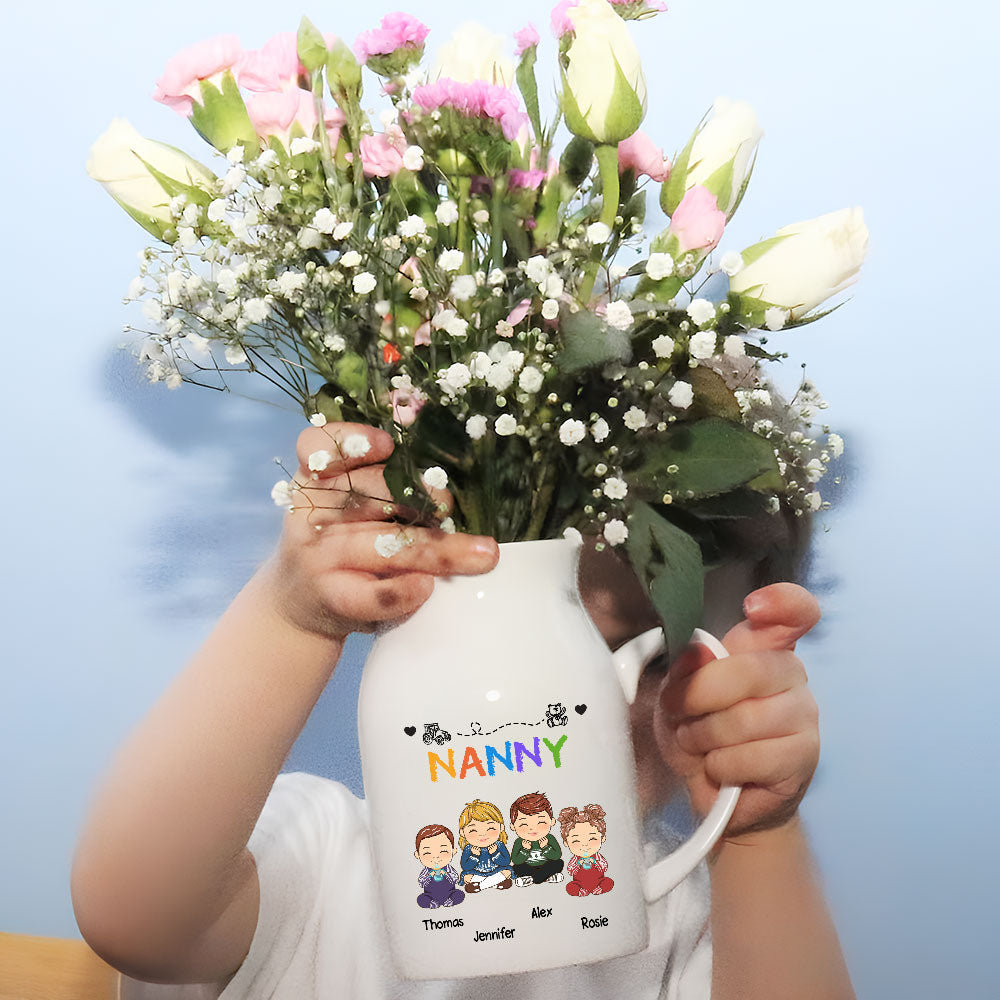 Nana Papa Mommy Daddy - Personalized Home Decor Flower Vase
