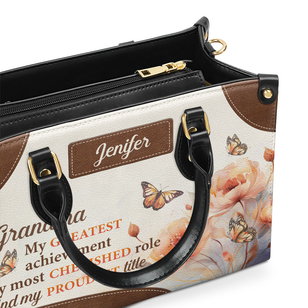 My Greatest Achievement - Personalized Leather Bag