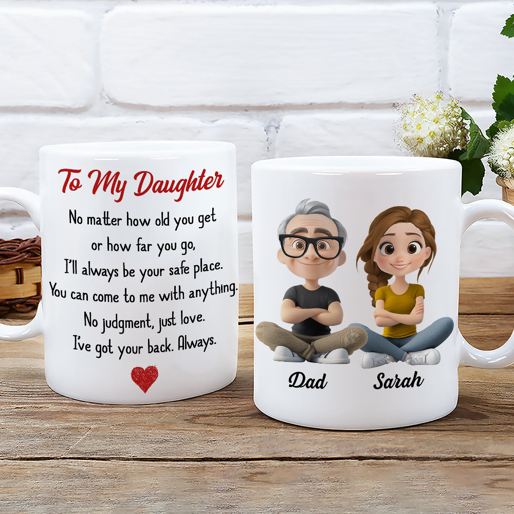 Custom Christmas & Birthday Gift for Daughter • No Judgment Just Love- Personalized Coffee Mug