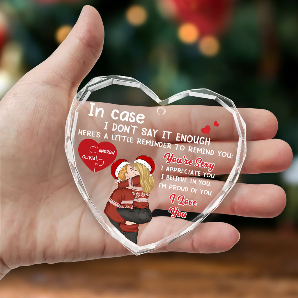 Custom Couple Christmas Ornament, Anniversary Gift •  Proud Of You Love - Personalized Glass Ornament
