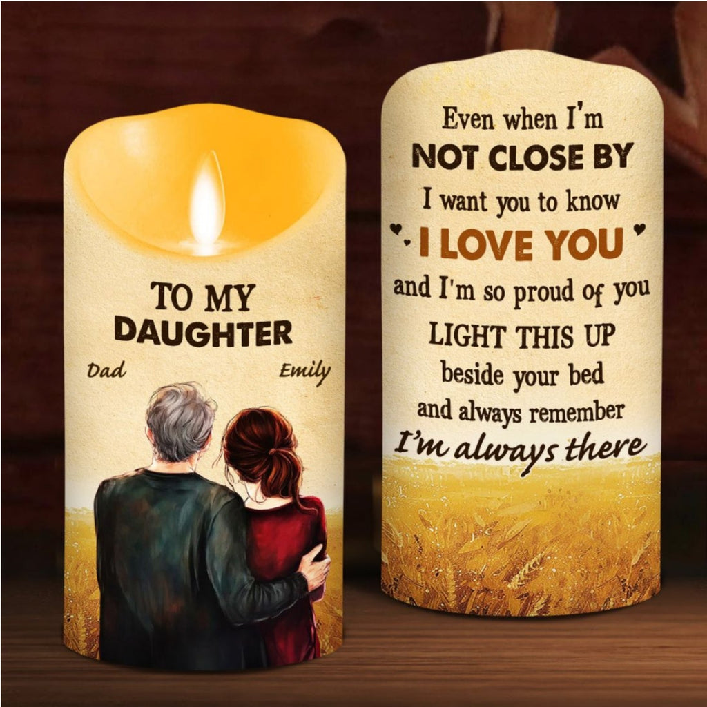 To My Daughter Love Dad - Personalized LED Candle