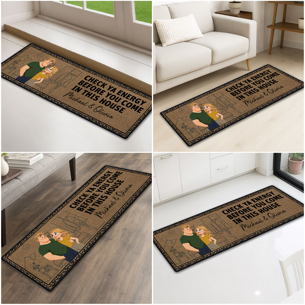 Custom Couple Rug, Anniversary Housewarming Gift For Wife Husband • Before You Come - Personalized Runner Rug