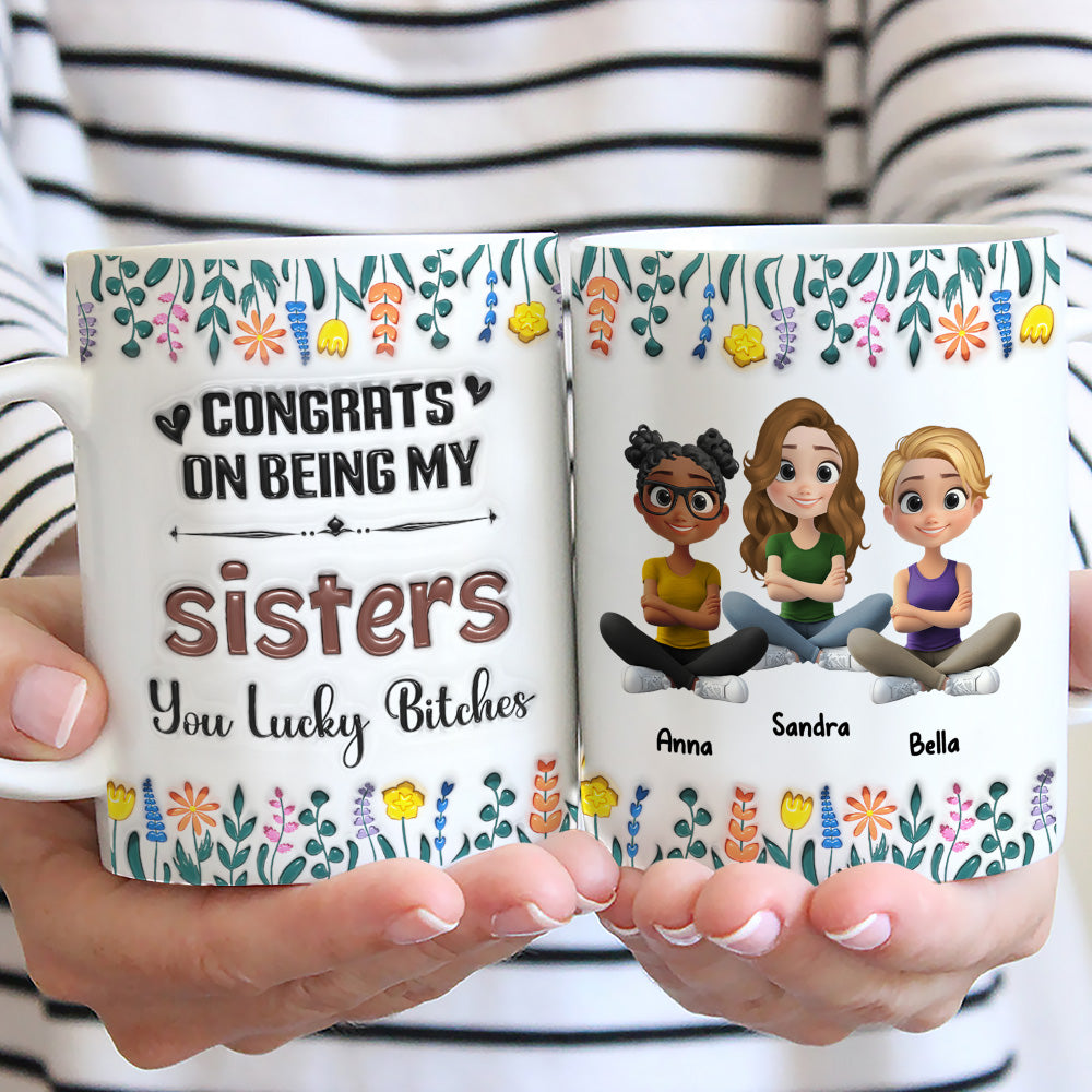 Custom Best Friend, Christmas & Birthday Friendship Keepsake Gift • Congrats On Being My Forever Bestie - Personalized 3D Inflated Effect Mug