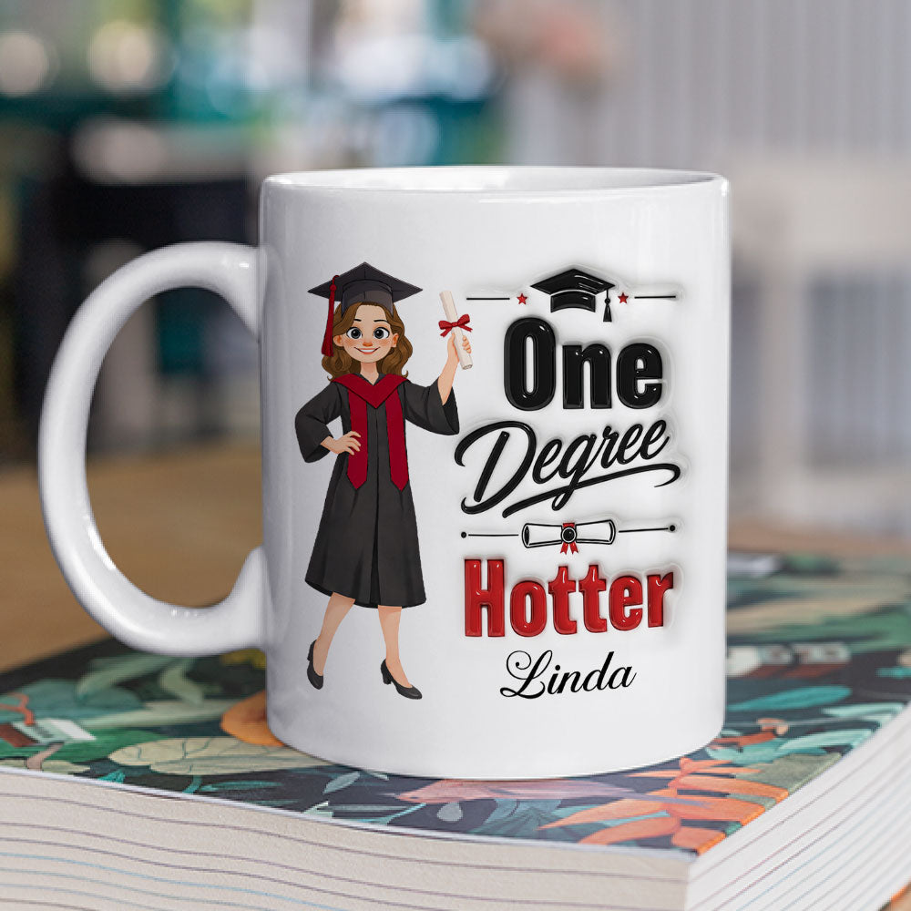 Custom Christmas & Birthday Keepsake Gift • Now Hotter By One Degree - Personalized 3D Inflated Effect Mug