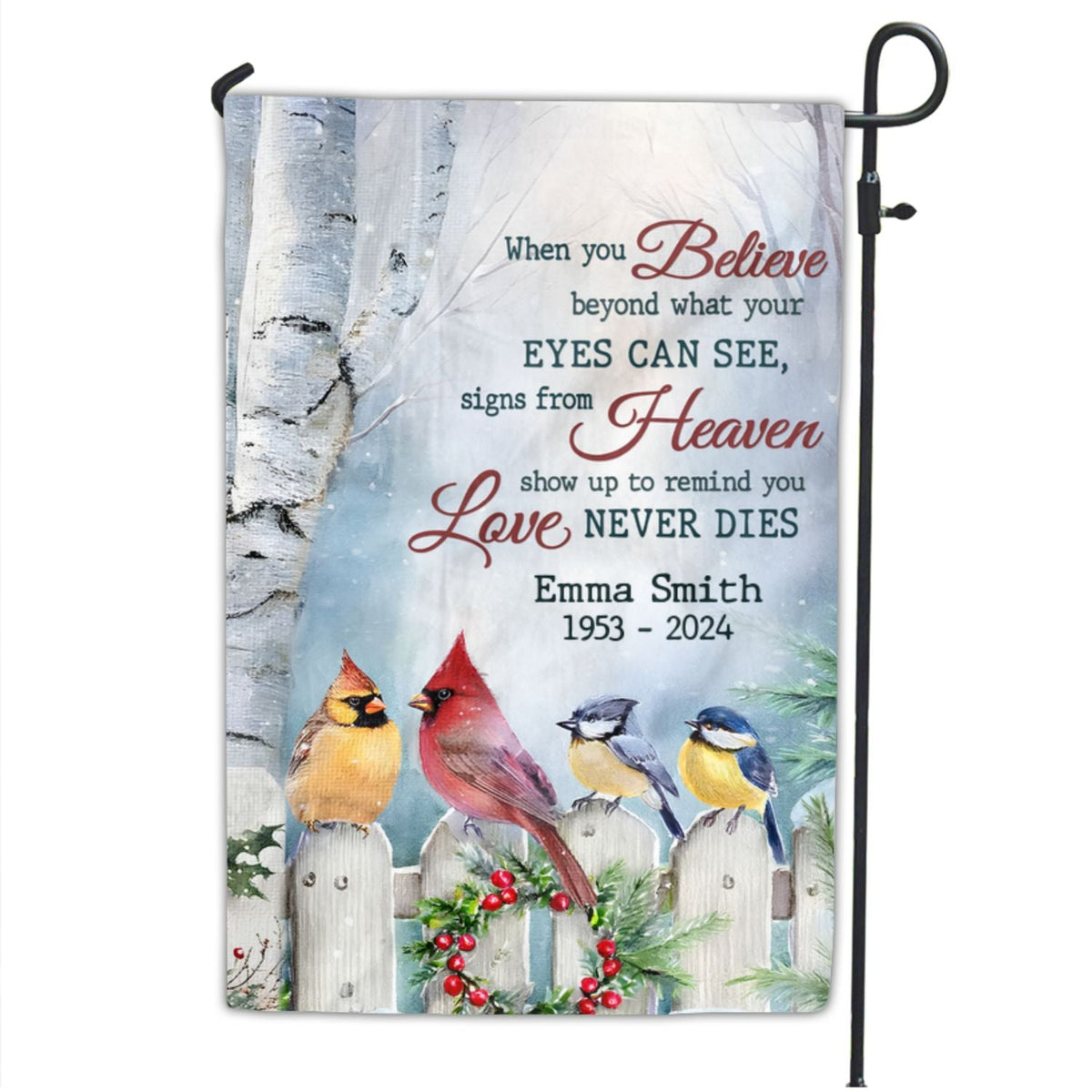 Forever Cherished, Never Forgotten - Personalized Flag