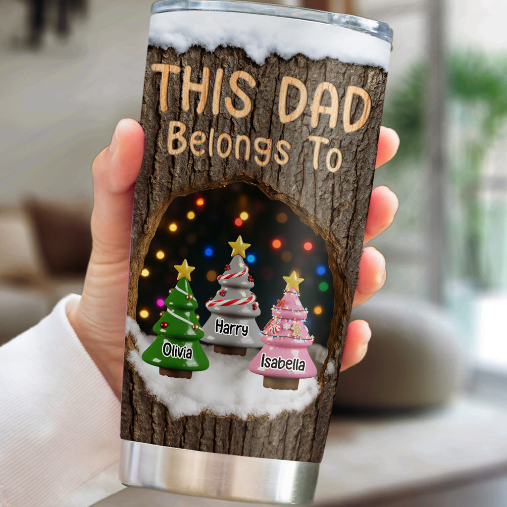 Custom Christmas Birthday Gifts For Dad • Grandpa With Lovely Kids - Personalized Tumbler