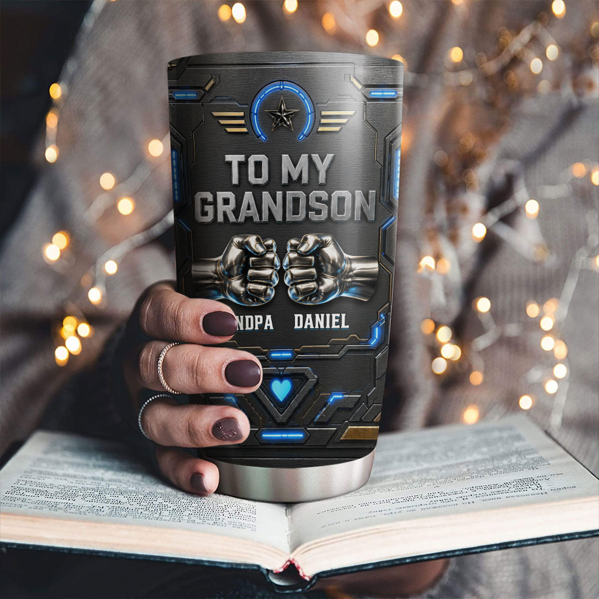 Custom Christmas Birthday Gifts For Grandson • I Know You Can Be Strong Man - Personalized 3D Effect Tumbler