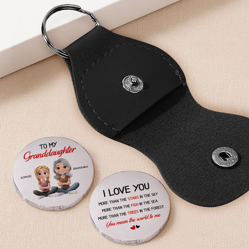 Custom Coin Keychain, Christmas Birthday Gift For Son Daughter • More Than Everything - Personalized Pocket Hug