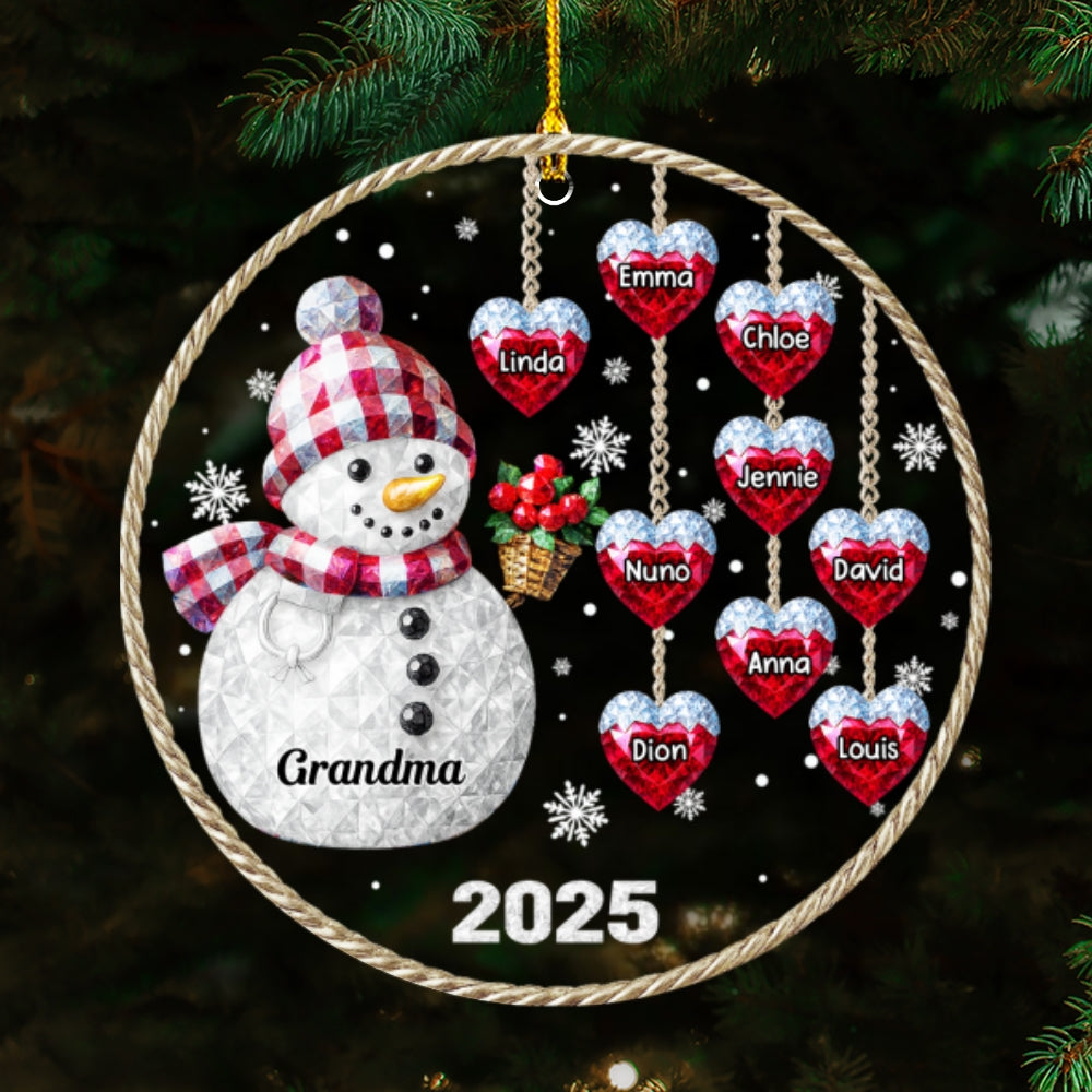 Custom Family Ornament, Christmas Gift for Family Members •  Family Name 2025 - Personalized Acrylic Ornament