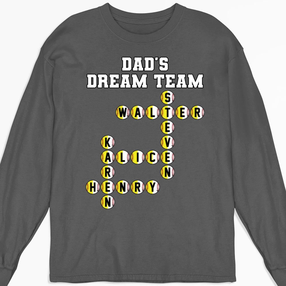 Custom Father's Day, Special Gift for Dad & Grandpa • Daddy Dream Team - Personalized Shirt