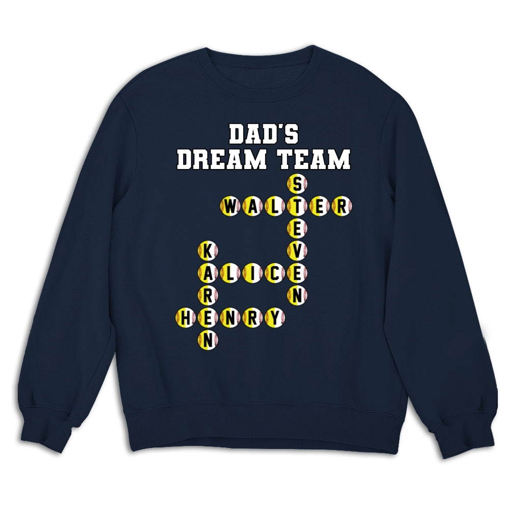 Custom Father's Day, Special Gift for Dad & Grandpa • Daddy Dream Team - Personalized Shirt