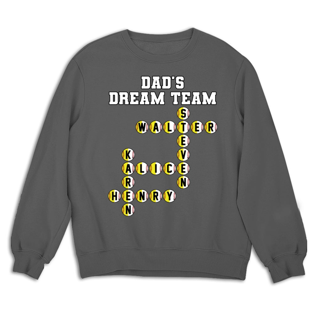 Custom Father's Day, Special Gift for Dad & Grandpa • Daddy Dream Team - Personalized Shirt