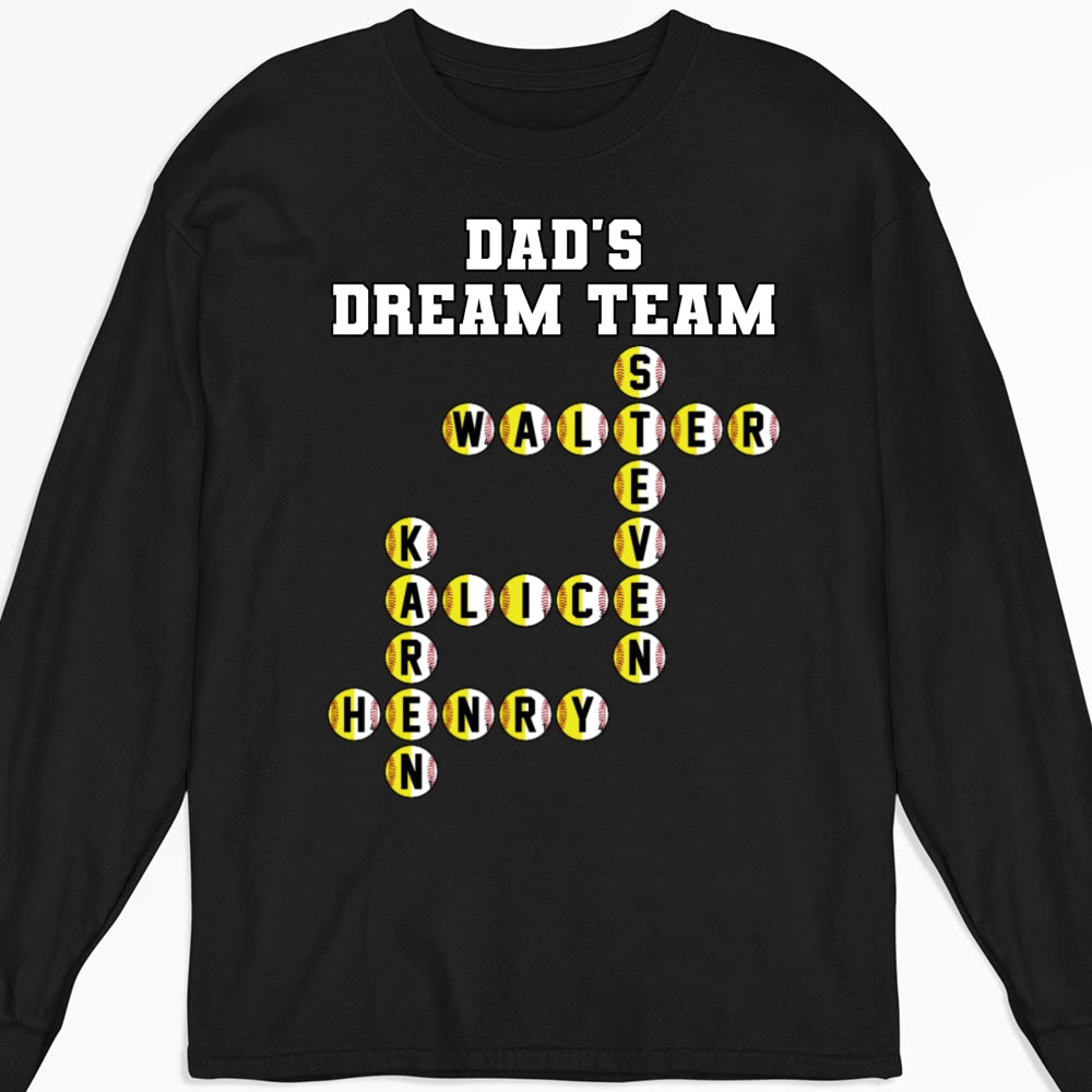 Custom Father's Day, Special Gift for Dad & Grandpa • Daddy Dream Team - Personalized Shirt