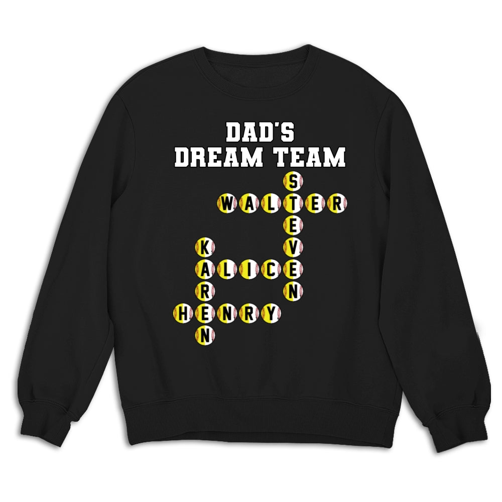 Custom Father's Day, Special Gift for Dad & Grandpa • Daddy Dream Team - Personalized Shirt