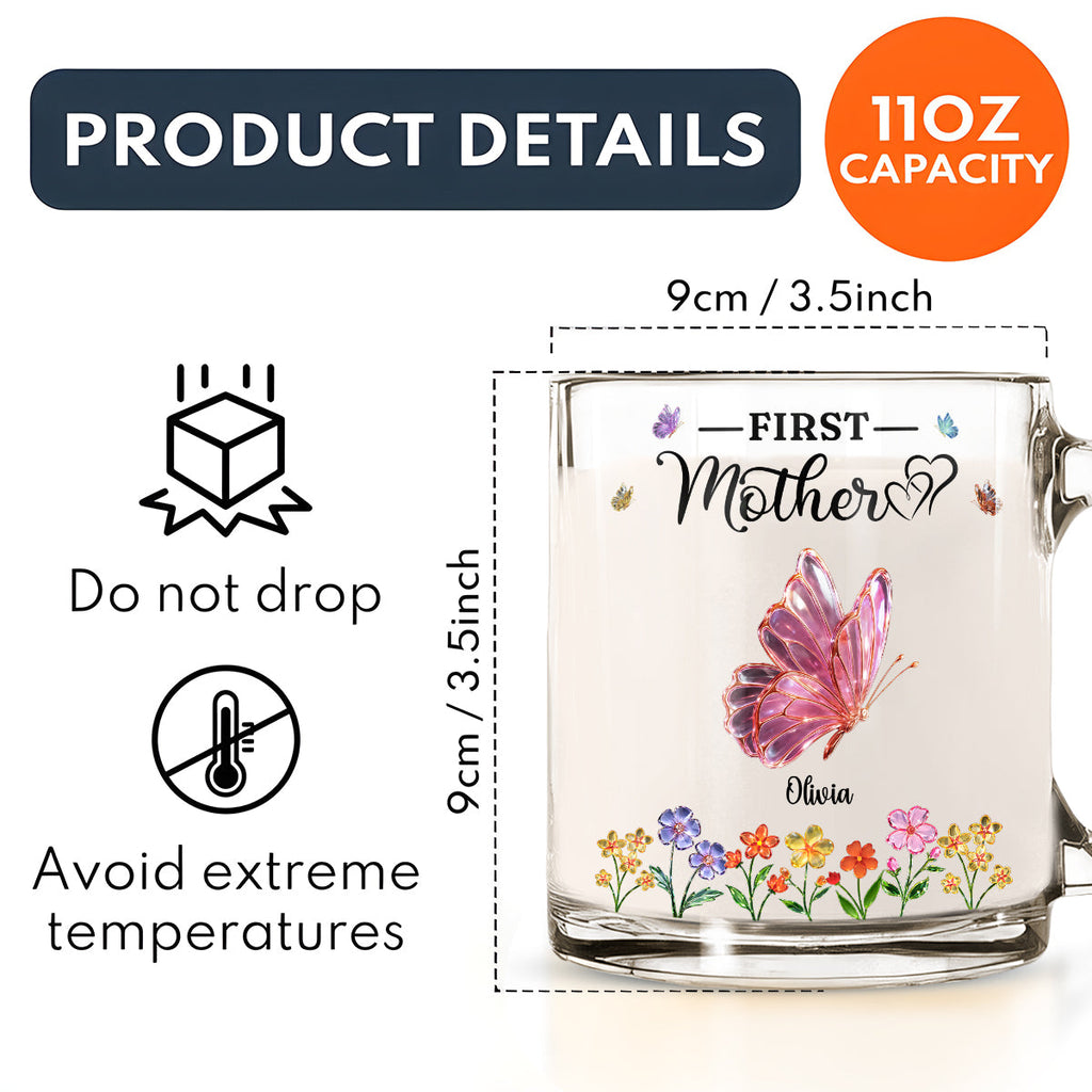 Custom Mother's Day Gift for Mom & Grandma • The Beautiful Journey - Personalized Glass Mug