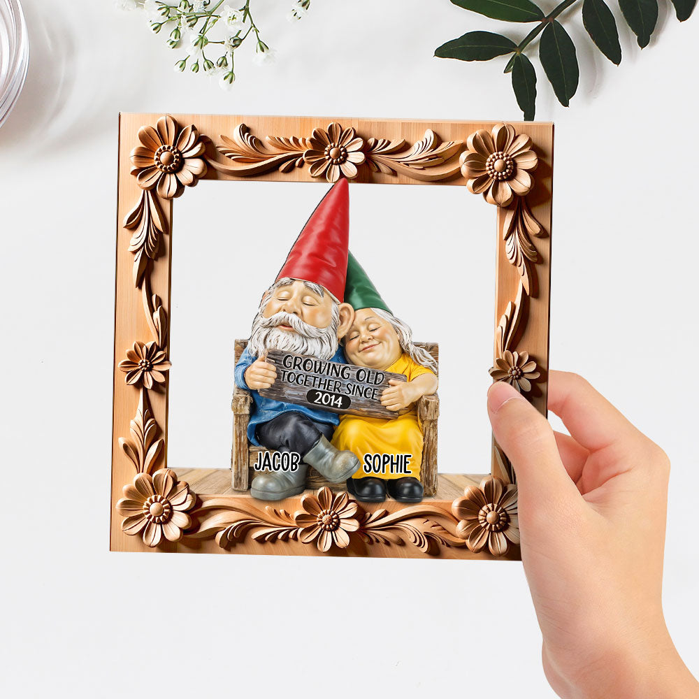 Custom Couple's Decor, Anniversary & Wedding Gift • Growing Old Together - Personalized Wooden Plaque