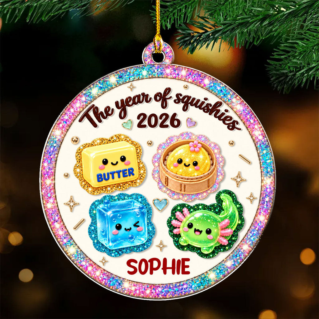 Custom Keepsake Christmas Ornament •  The Year Of Squishies Colorful - Personalized 3D Inflated Effect Acrylic Ornament