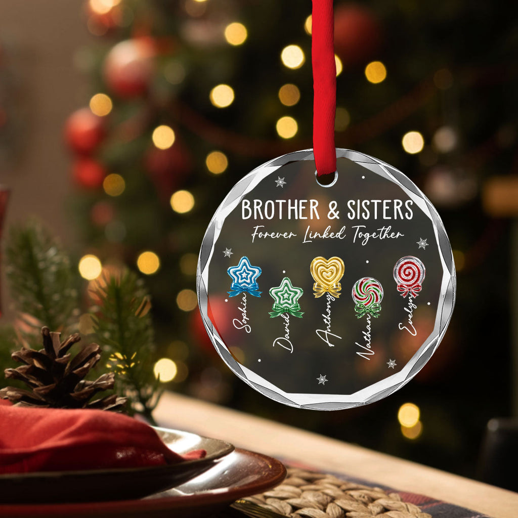 Forever Linked Together - Personalized Glass Ornament