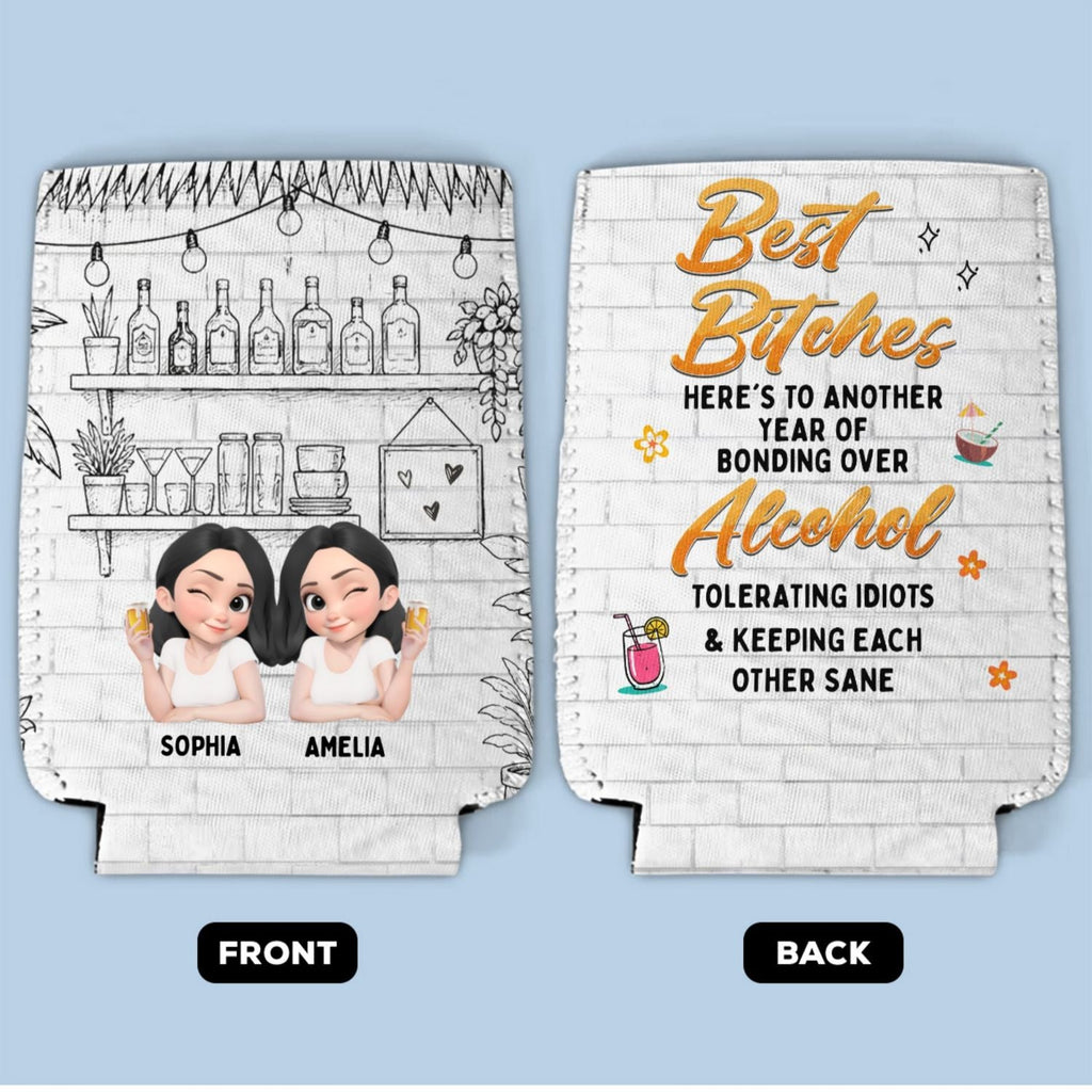 Best Bitches - Personalized Skinny Can Cooler