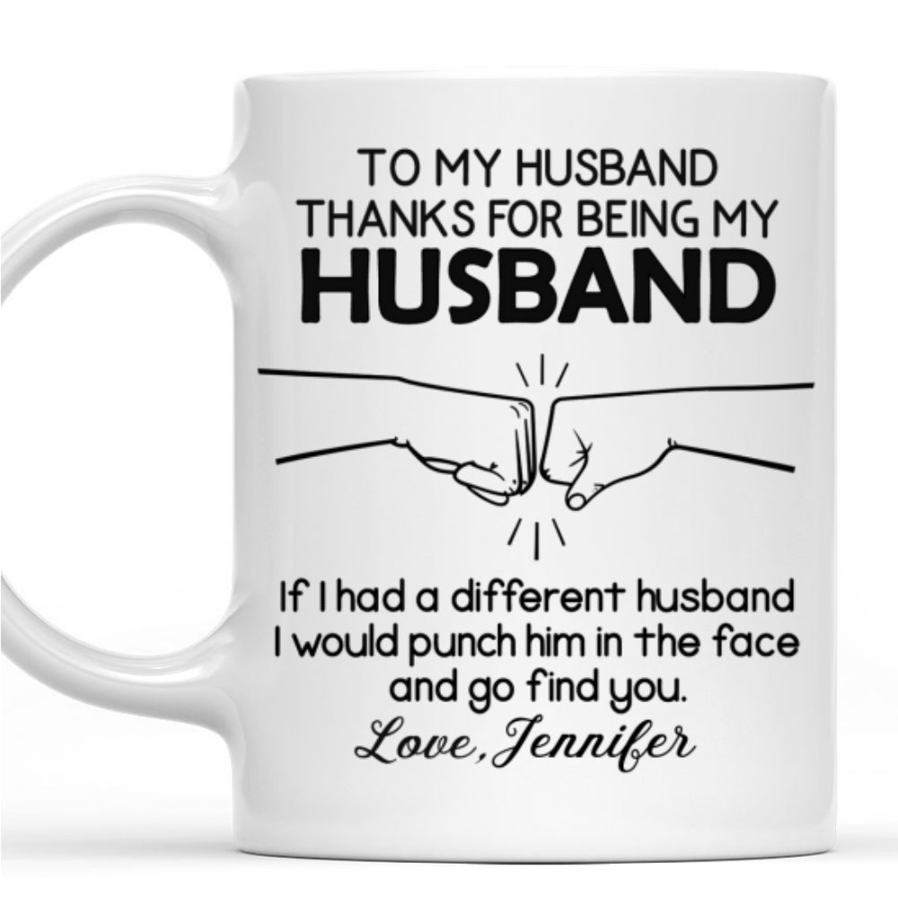 Custom Anniversary Keepsake Gifts For Couple • I Would Punch For You Husband - Personalized Coffee Mug