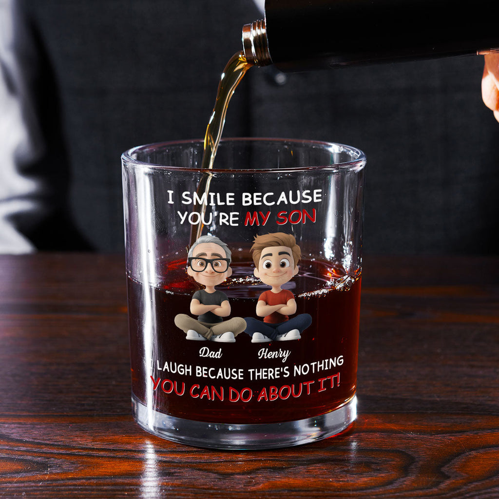To My Son - Personalized Whiskey Glass