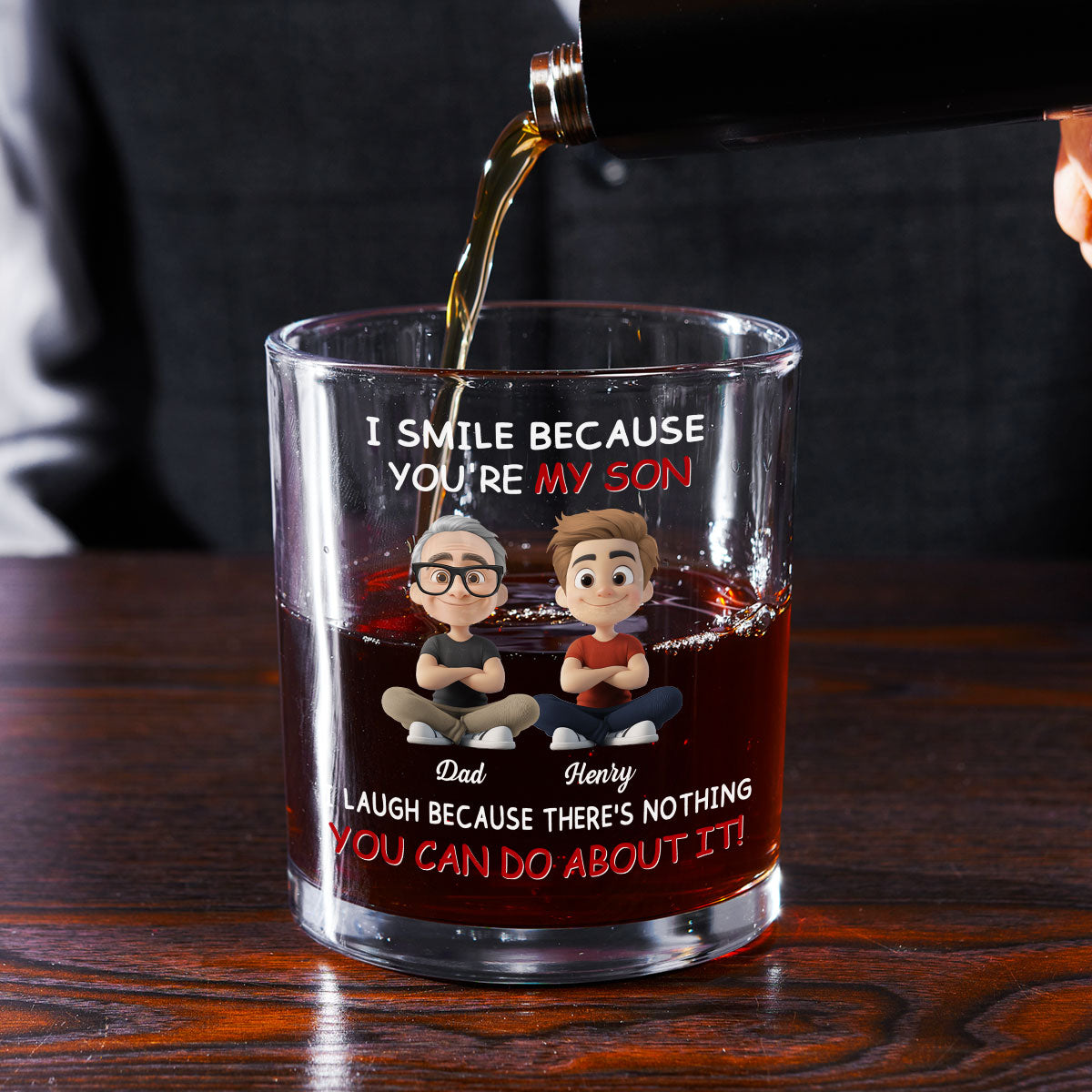 To My Son - Personalized Whiskey Glass