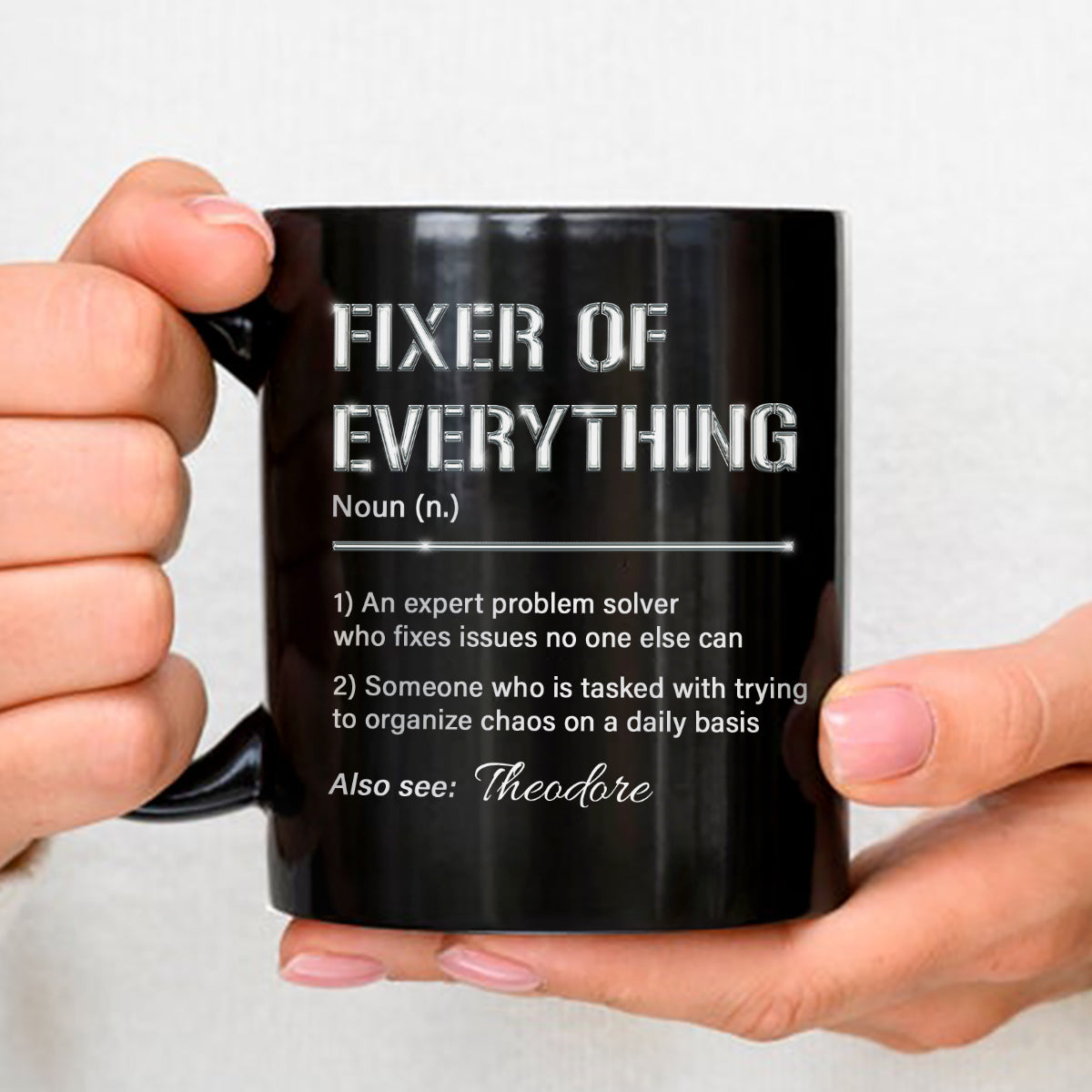Custom Father's Day, Special Gift for Dad & Grandpa • Grandpa Fixes Everything - Personalized Coffee Mug