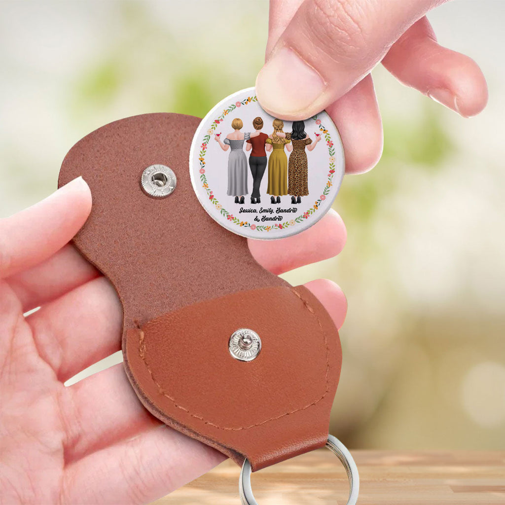 Custom Besties Coin Keychain, Friendship Birthday Gifts • Friends Till The End - Personalized Pocket Hug