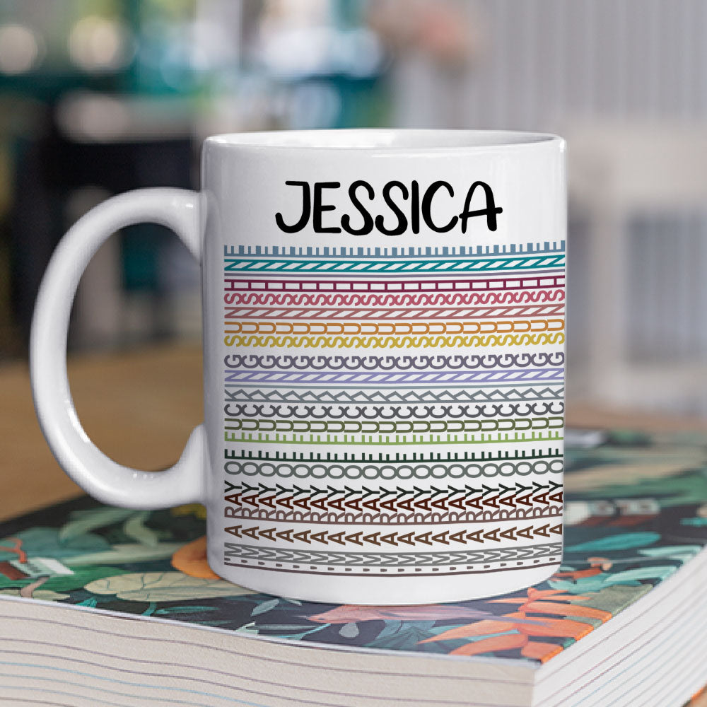 Custom Hidden Message Mug, Funny Gag Gift for Coworker Friend Girlfriend • Happiness Hits Like A Truck - Personalized Coffee Mug